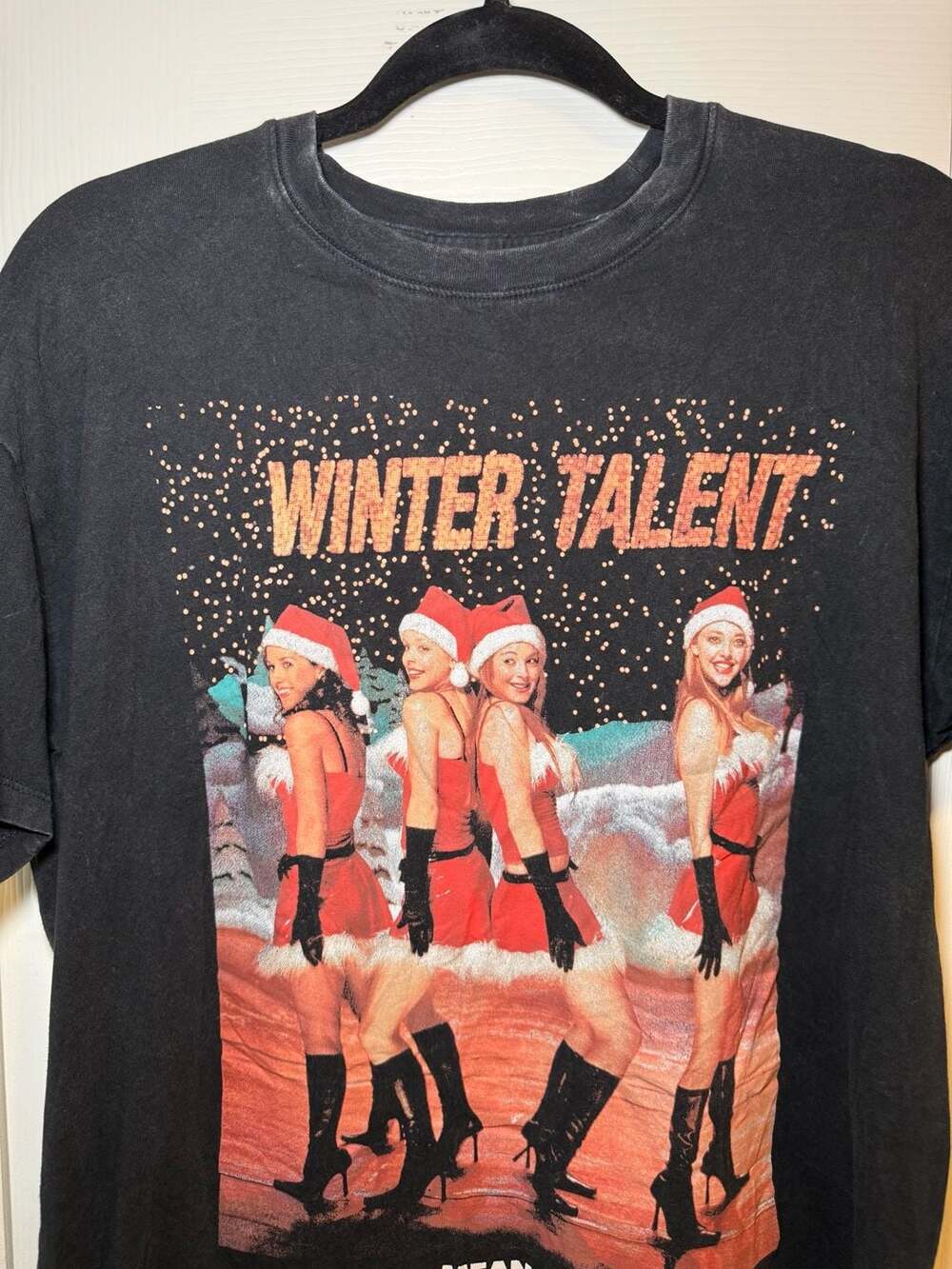 Hollister Mean Girls Winter Talent Size S Black Graphic Tee